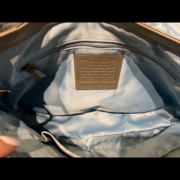 COACH leather gray shoulder bag - Picture 4 of 8